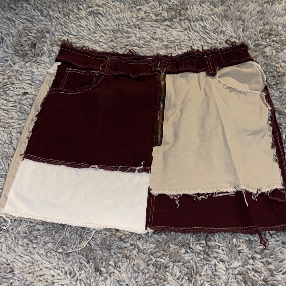 Brown patch skirt